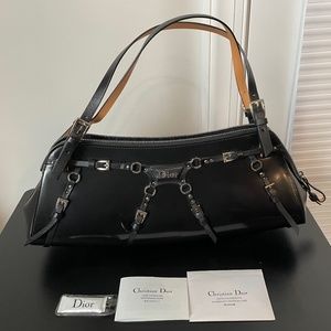 Christian Dior Authentic Black Patent Leather Handbag